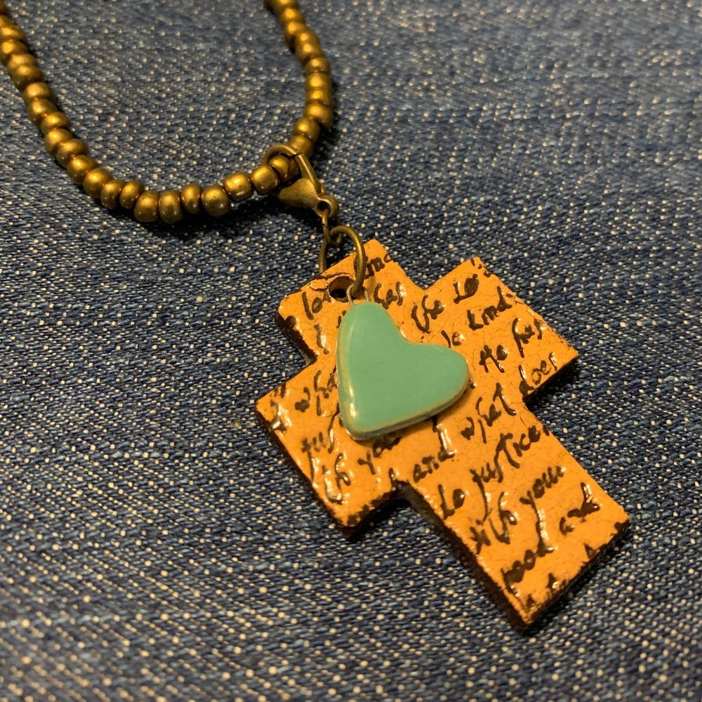 Stone Cross Necklace